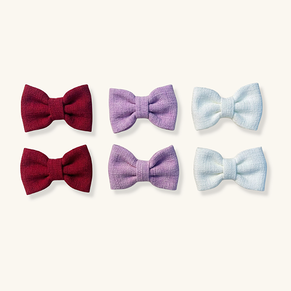 Presilha de cabelo para Bebê Bico de Pato Médio – Laço Linho (2 UN)