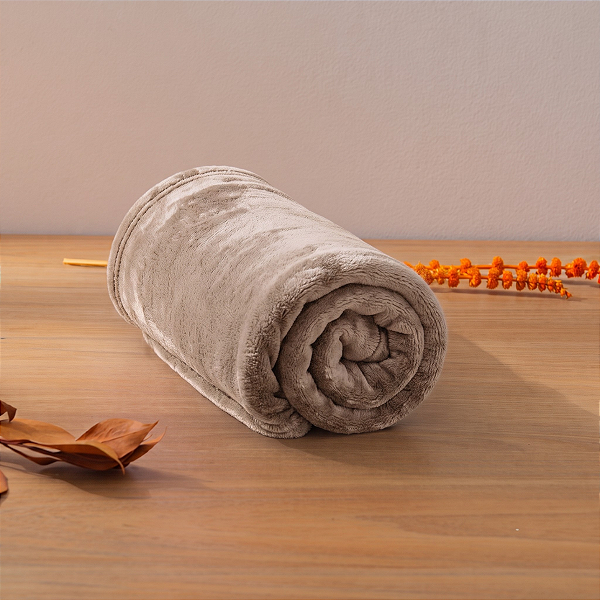 Manta Bebê Kaki Macia Microfibra Premium 90x110 cm