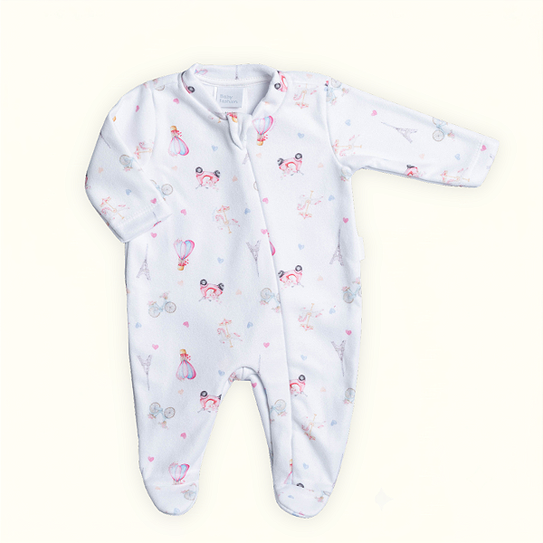 Macacão Bebê Soft Premium Zíper Paris Pijama