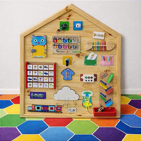 Painel Casinha Emoldurada - com 100x80cm