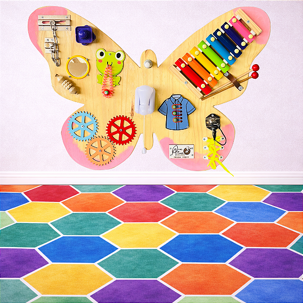 Painel sensorial Borboleta - com 65x45cm