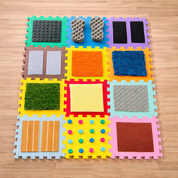 Tapete Sensorial Modular com 12 Placas de 30x30cm