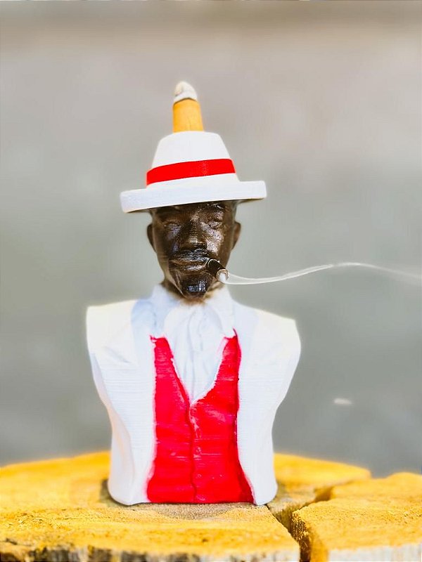 Incensário cascata busto Zé Pilintra