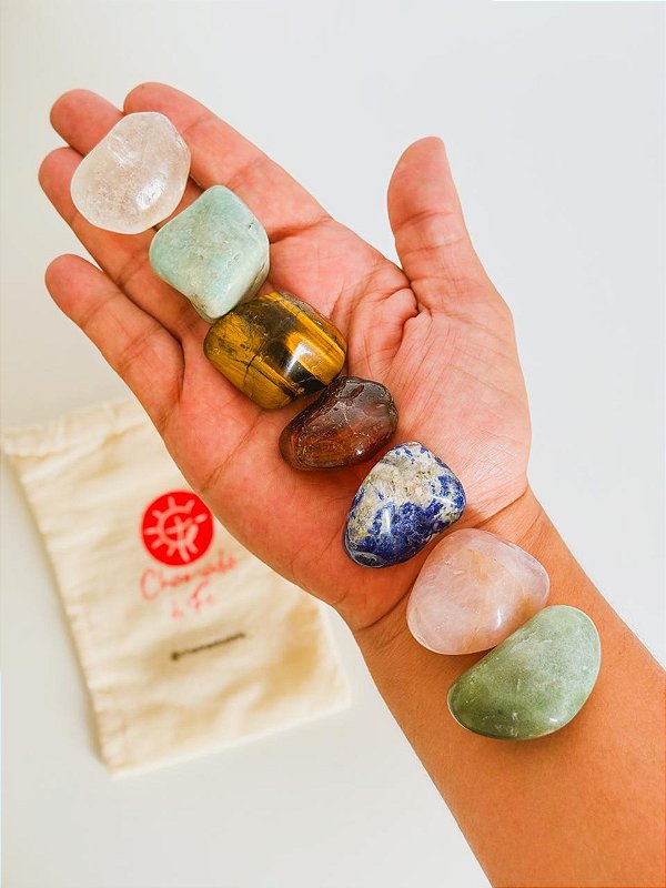 Kit dos 7 Orixás pedras Roladas - Conexão