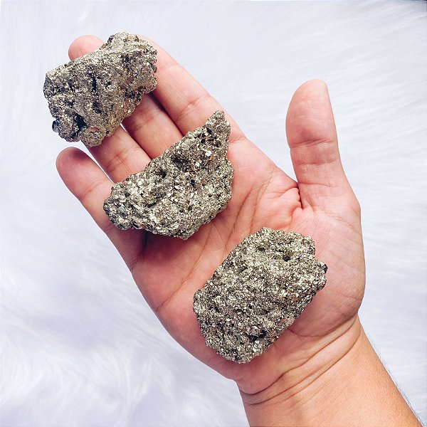 Pedra Pirita de 80gr a 100gr - Prosperidade e abundância