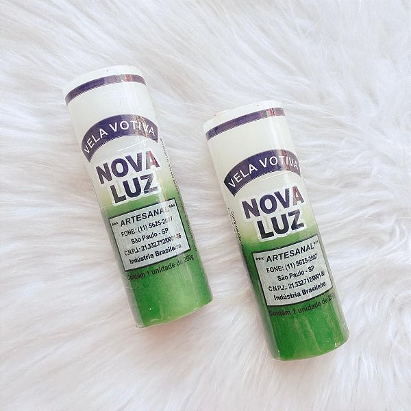 Vela de 7 dias - Verde e Branca