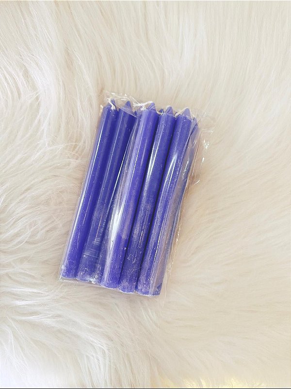 Vela palito Azul escuro - pacote com 9 un