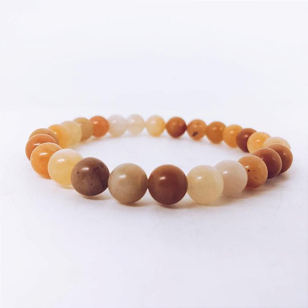 Pulseira de jaspe amarelo - alegria e positividade
