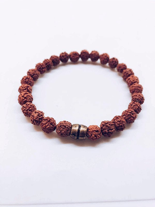 Pulseira de Semente de Rudraksha - 8mm