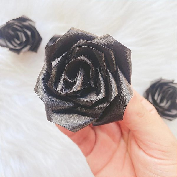 Rosa para cabelo pomba gira ou malandra - Preto