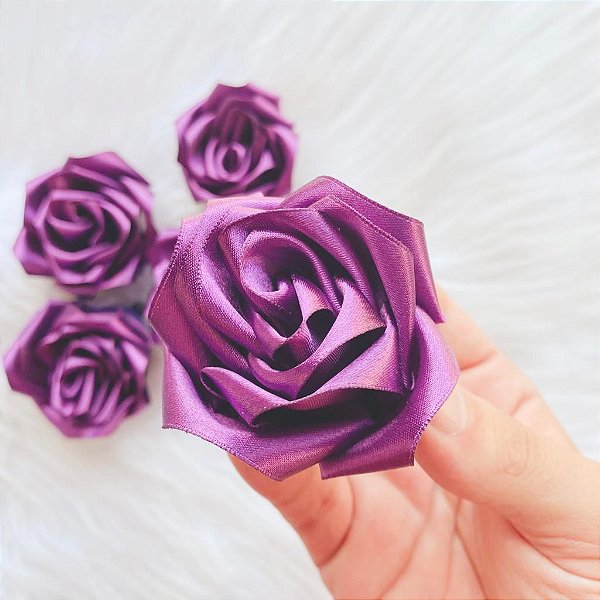 Rosa para cabelo pomba gira ou cigana - Roxa