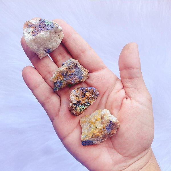 Pedra Azurita bruta P - Crenças limitantes