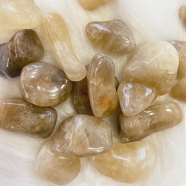 Pedra rolada Citrino Natural - Prosperidade e realização