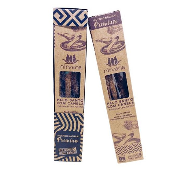 Incenso Premium Natural Nirvana - Palo Santo Com Canela