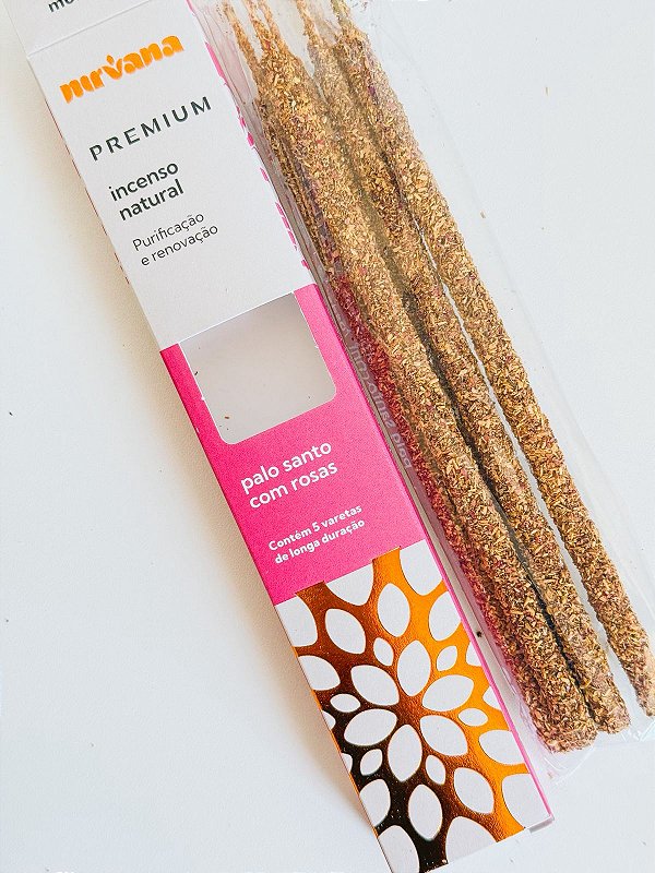 Incenso Premium Natural Nirvana - Palo Santo Com Rosa
