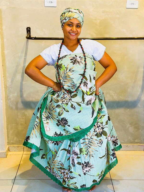 Conjunto Baiana 3 peças - Verde