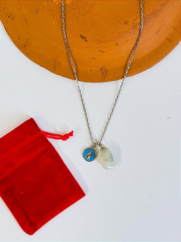 Corrente com Água-marinha de Iemanjá - Unissex