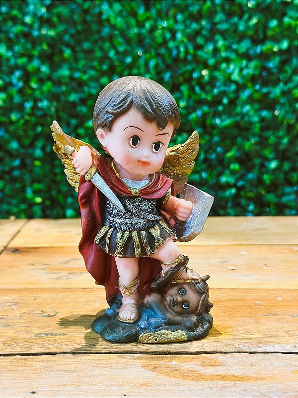 São Miguel Arcanjo Baby Resina- 15cm