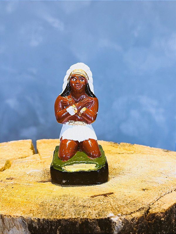 Imagem Caboclo Pena Branca - 10cm