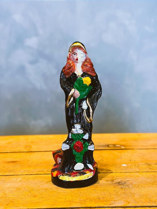 Imagem Rosa Caveira preta 21cm - Gesso