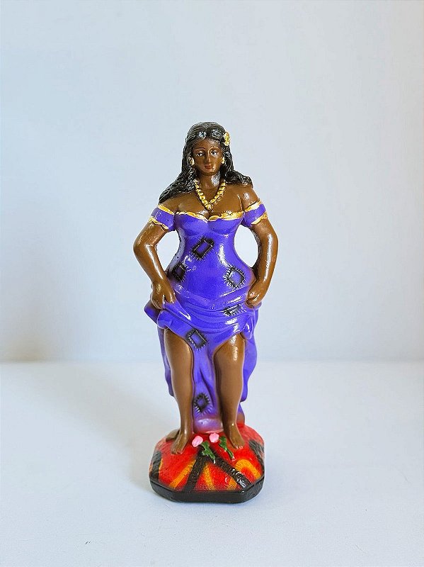 Imagem Pomba Gira Maria Mulambo roxa - 20cm