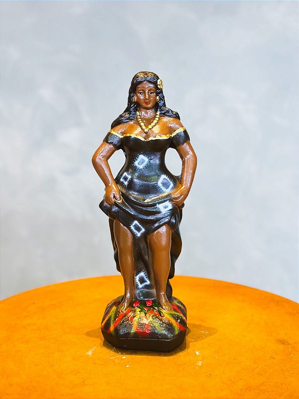 Imagem Pomba Gira Maria Mulambo preta - 20cm