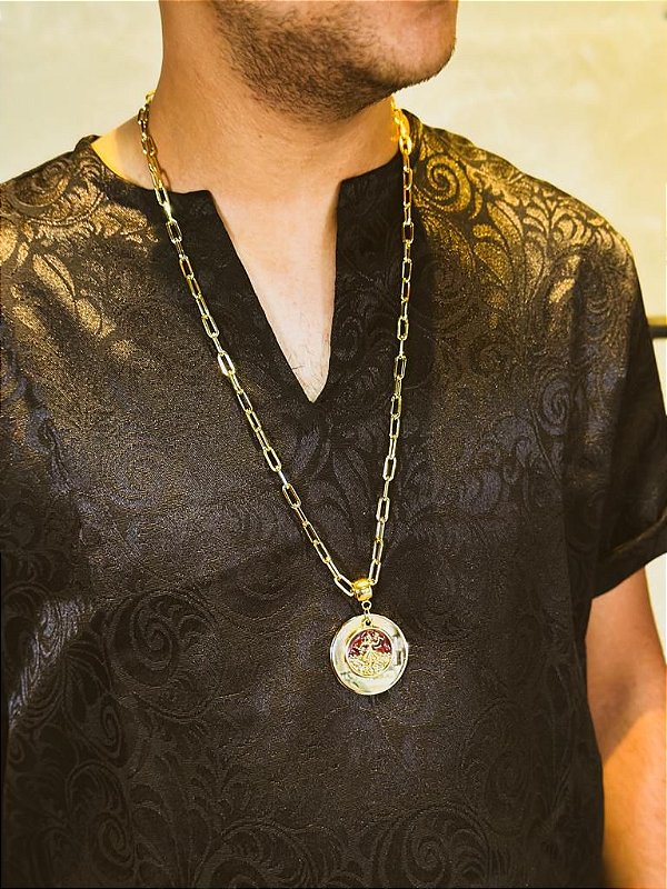 Colar de Xangô banhado