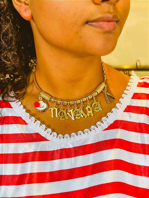 Colar banhado - Navalha