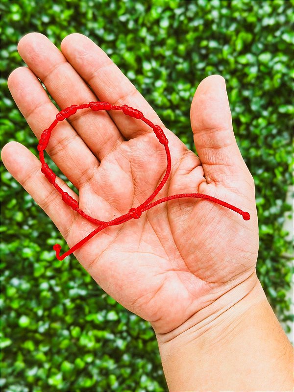 Pulseira Vermelha do 7 Nós - Proteção energética