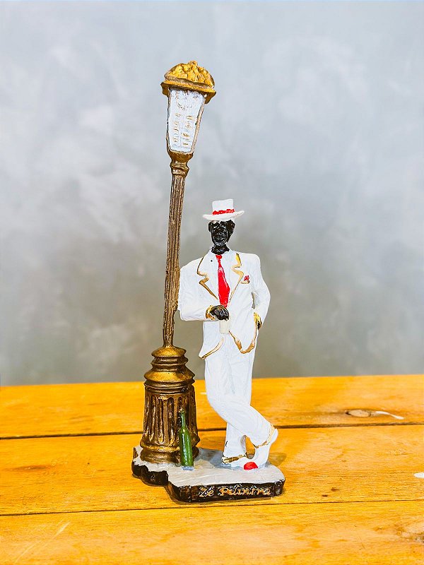 Imagem Zé Pilintra no poste 22cm - resina