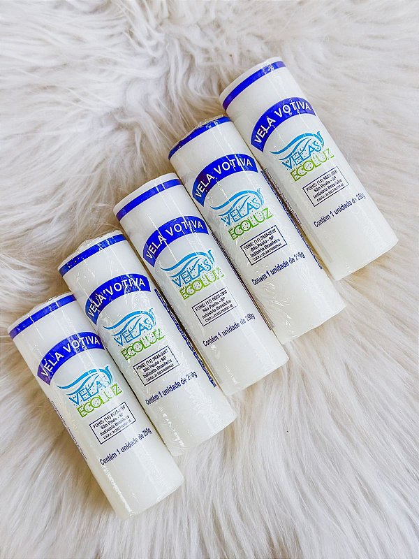 Kit 5 velas de 7 dias branca - 250g