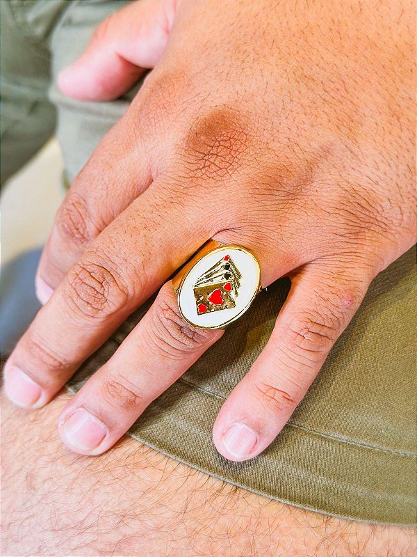 Anel cartas Zé Pilintra - branco