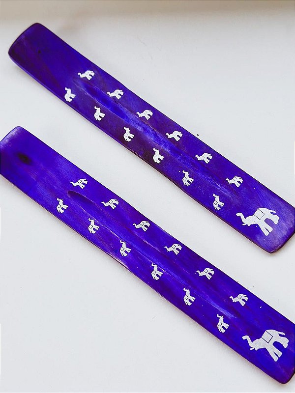 Incensário Indiano de Madeira - Roxo