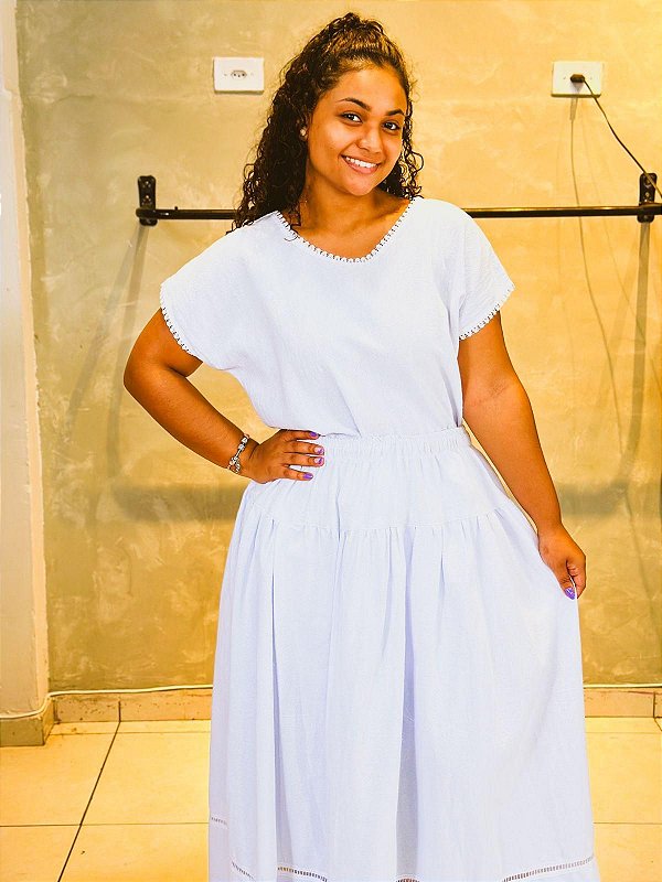 Conjunto Feminino Sacaria - Branco