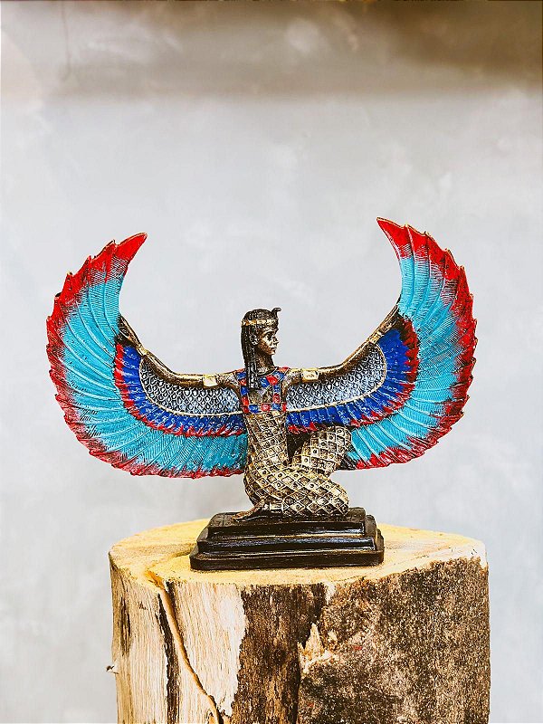 Imagem Deusa Isis assa aberta em resina