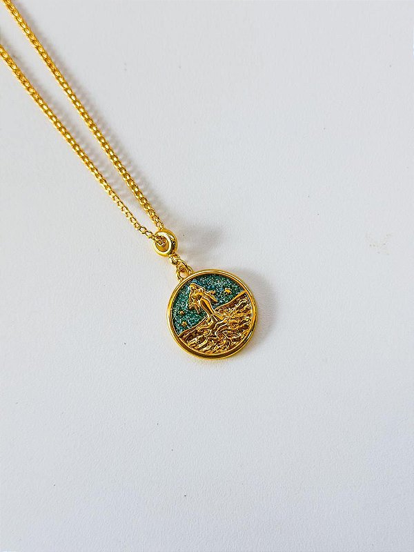 Colar de Iemanjá banhado - Unissex