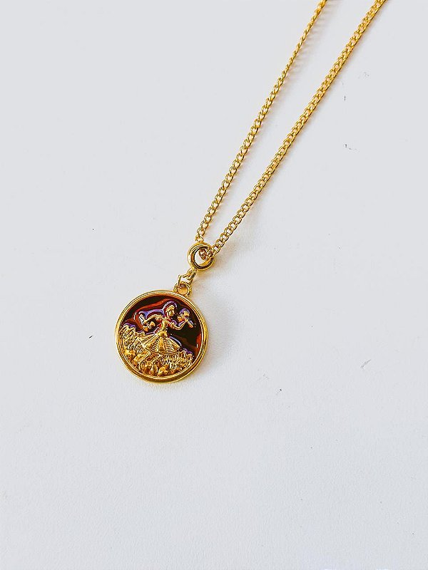 Colar de Xangô banhado - Unissex