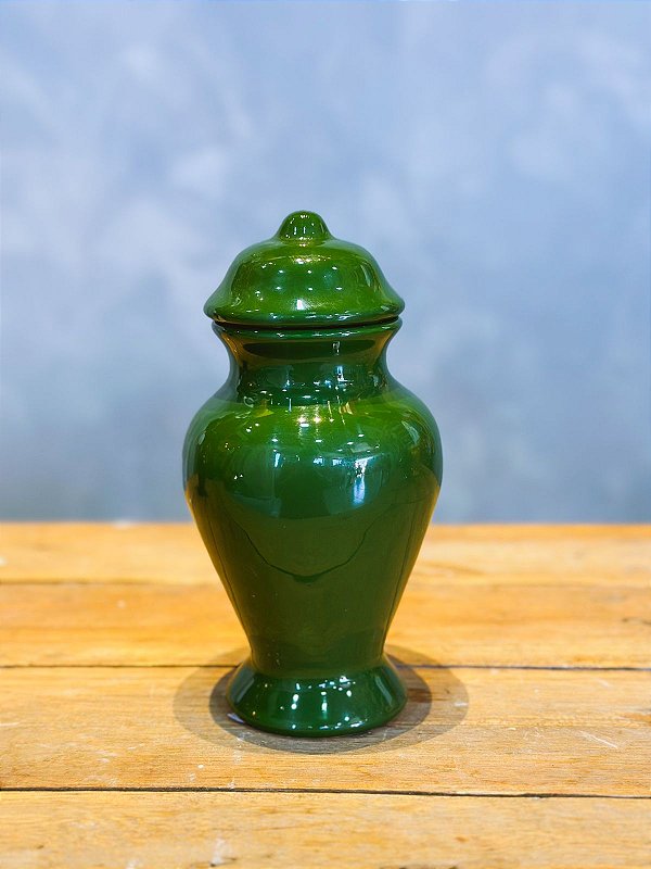 Quartinha de louça Verde 18cm s/ asa