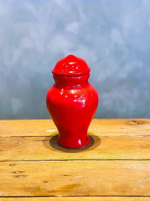 Quartinha de louça Vermelha 18cm s/ asa
