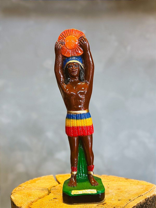 Imagem Caboclo Girassol  - 29cm Gesso