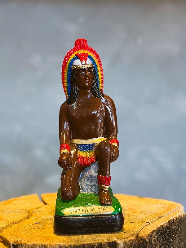 Imagem Caboclo Sultão da Mata  - Gesso