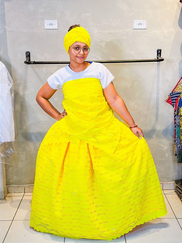 Conjunto de luxo amarelho  3 peças