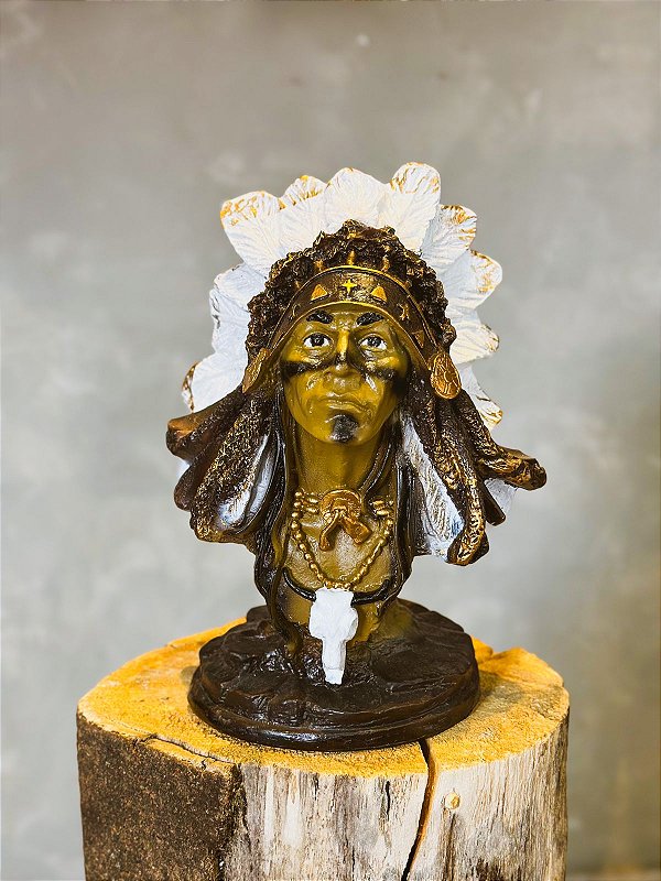 Busto Índio Pena Branca