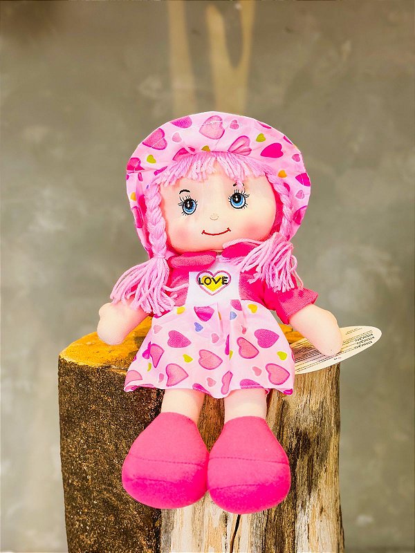Boneca de Pano rosa para Erê