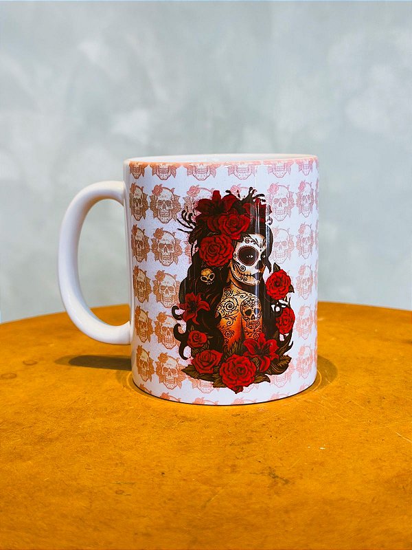 Caneca de Rosa caveira