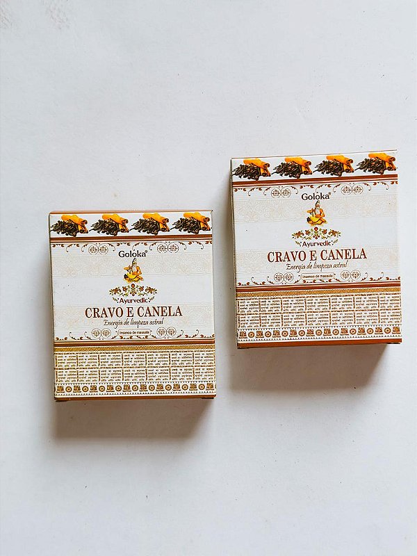 Incenso cone Goloka Hindu Premium - Cravo e Canela