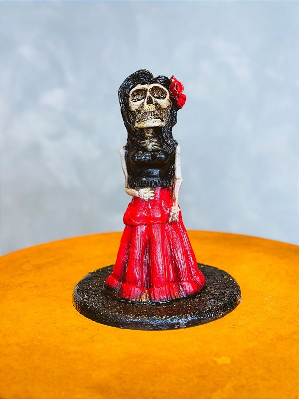 Imagem Rosa caveirinha mirim resina  - 20cm