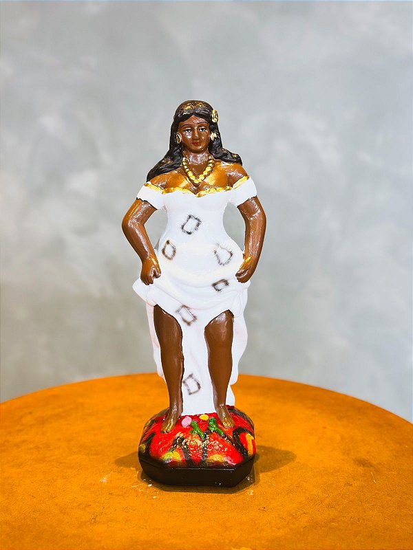 Imagem Pomba Gira Maria Mulambo branca - 20cm