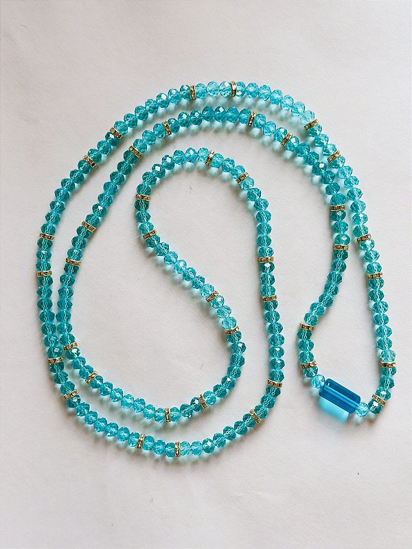 Guia de cristal azul claro transparente- iemanjá