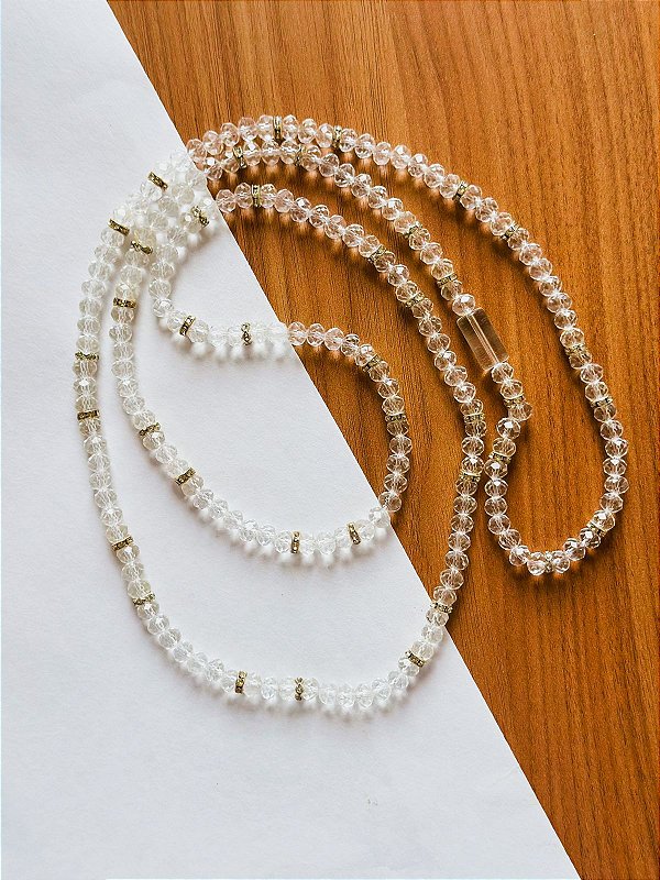 Guia de cristal transparante